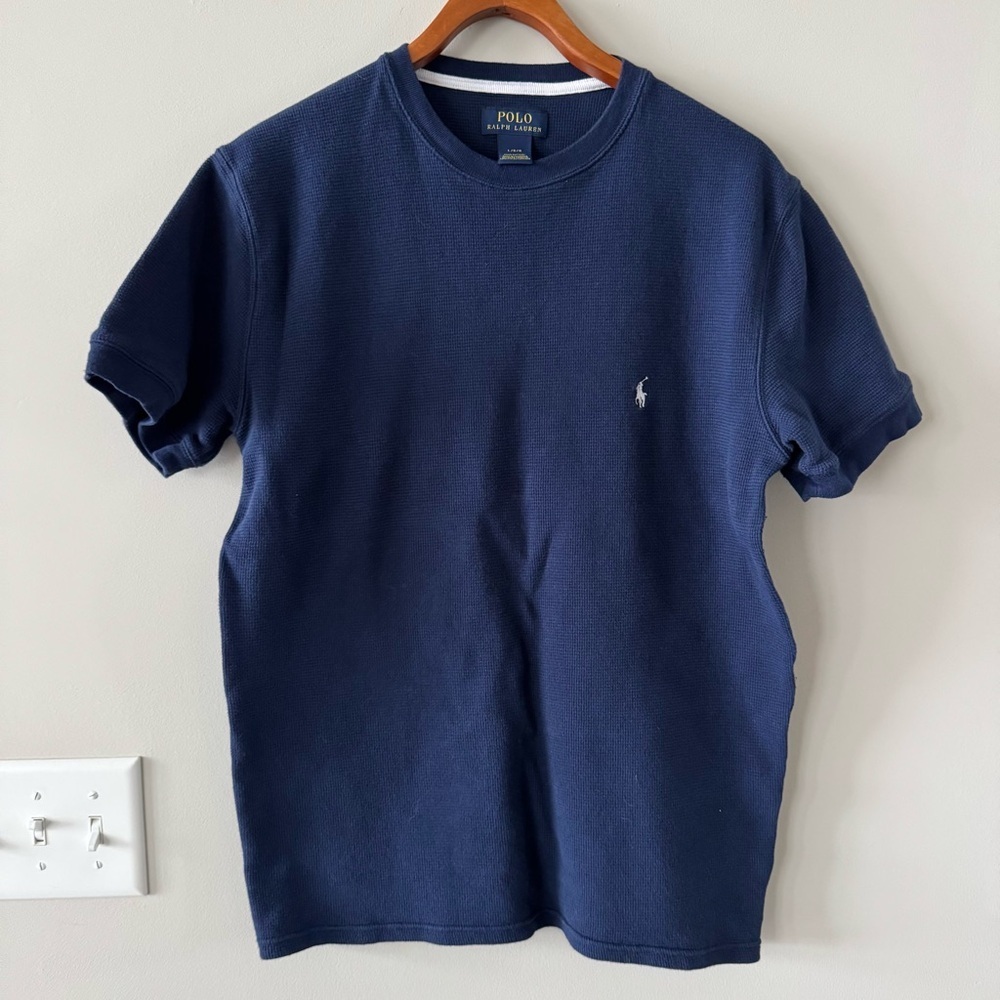 Polo by Ralph Lauren Navy Blue Waffle T-Shirt